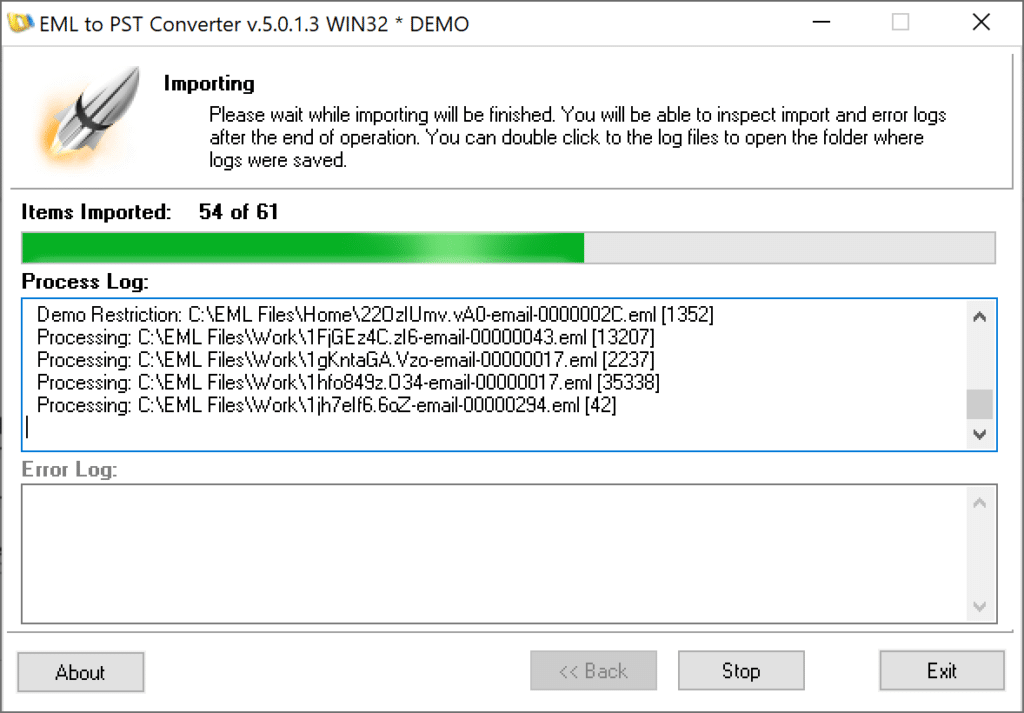 EML to PST Conversion Process