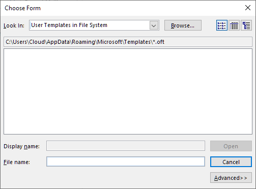 Use Template in the File System
